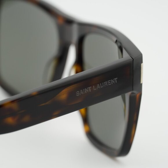 Saint Laurent SL424 002 Sunglasses Havana Square Frame, Grey Lenses main image 7